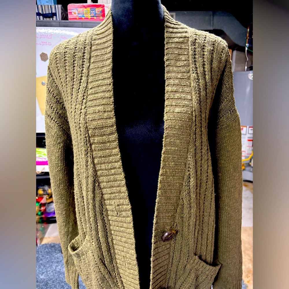 SO brand cardigan. Olive green color. Size medium